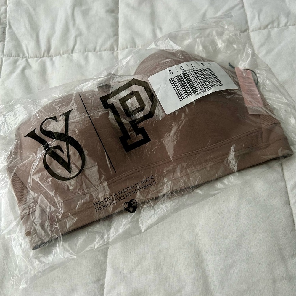 Victoria's Secret Tan Sport Bra with Pink Tag
